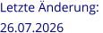 Letzte Änderung:  26.07.2026